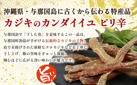 与那国島産 カジキのカンダイイユ・ピリ辛（70g）×10個 G023 │沖縄県 与那国町 与那国島 カジキ 魚 干物 乾物 カンダイイユ おつまみ 酒のお供 旅のお供 おやつ 珍味 とうがらし ピリ辛