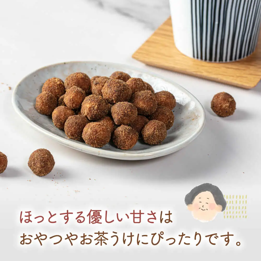 黒糖きなこ大豆　80g×3袋　桂川町/株式会社福六[ADAM070]