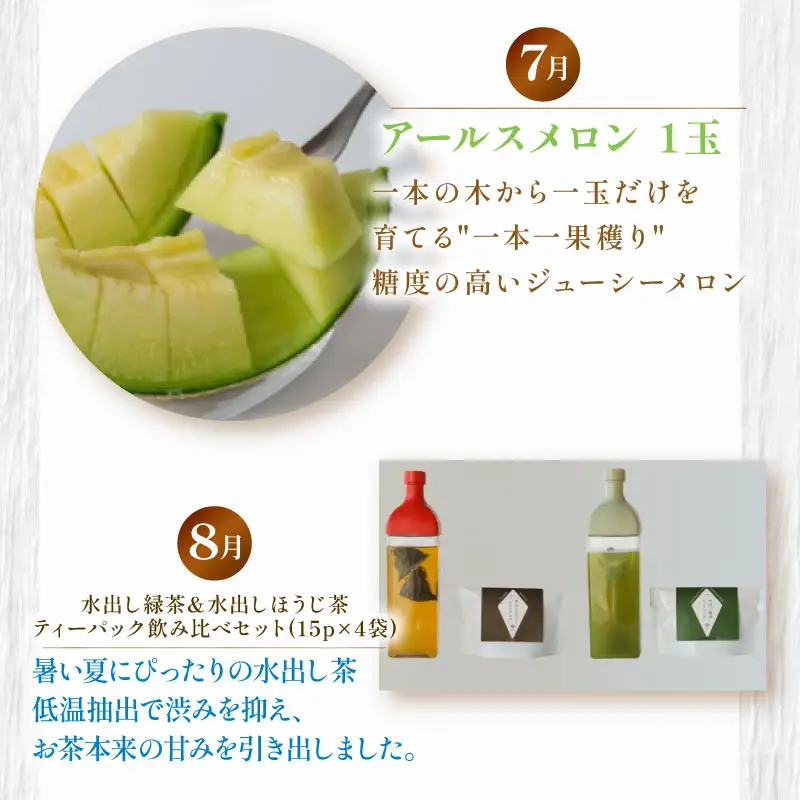【定期便6回】 季節のおすすめ 農家のこだわり定期便 いちご メロン 新茶 森木農園