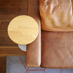 Circle side table（サークルサイドテーブル） サイドテーブル／ナイトテーブル H500 ホワイト_集成材  EB8-0652