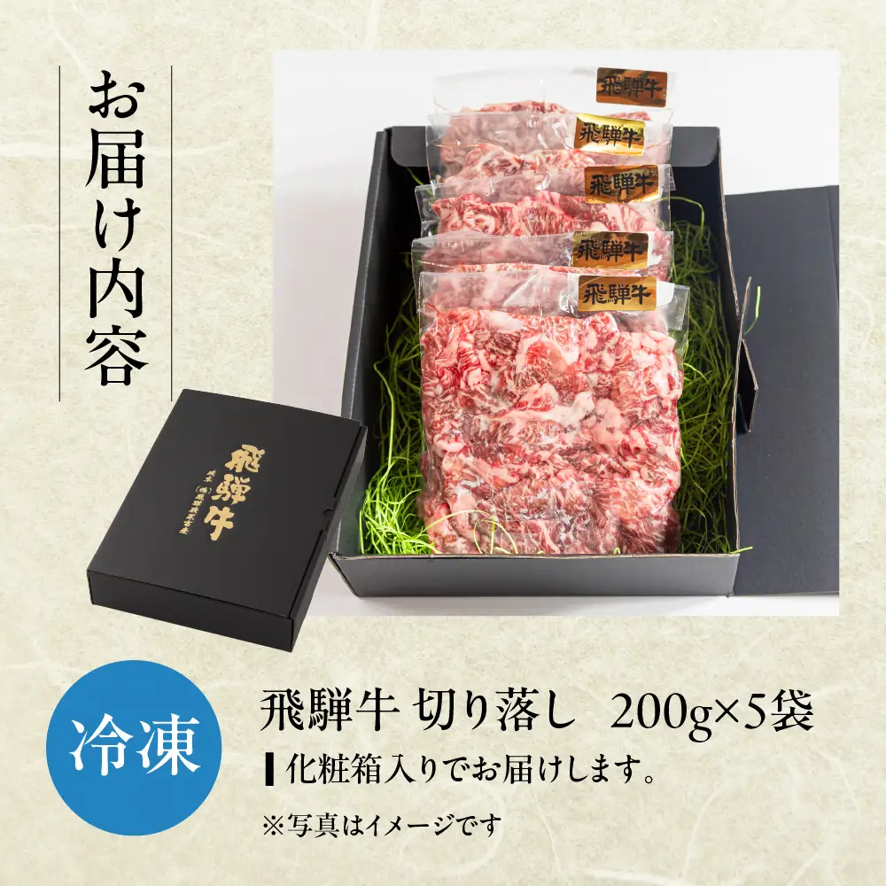 飛騨牛 切り落とし 200g×5袋 　計1kg【22-47】