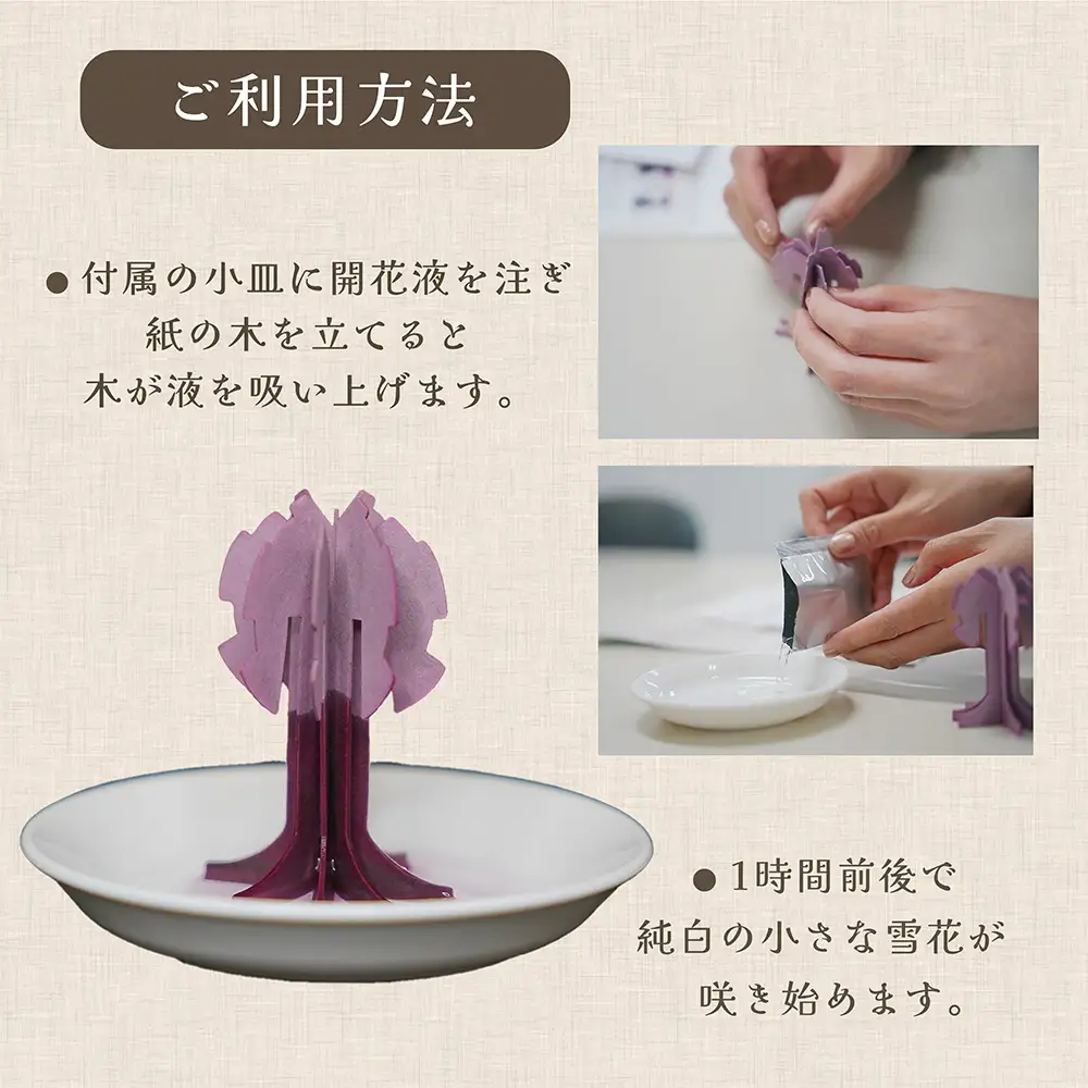 「京の桜」「京の盆栽」「京の樹氷」3種セット 紙 インテリア 日用雑貨 おしゃれ ギフト 工作 自由研究
