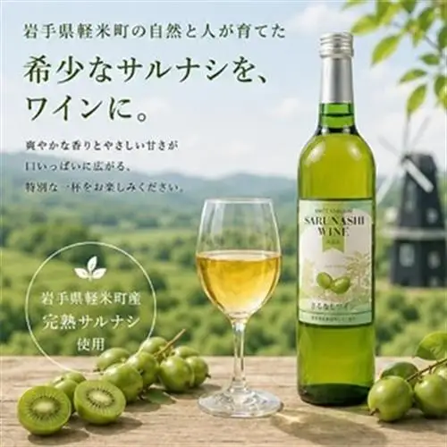 【2026年春限定醸造　軽米町産完熟サルナシ使用】さるなしワイン　2本【配送不可地域：離島・沖縄県】【1721321】
