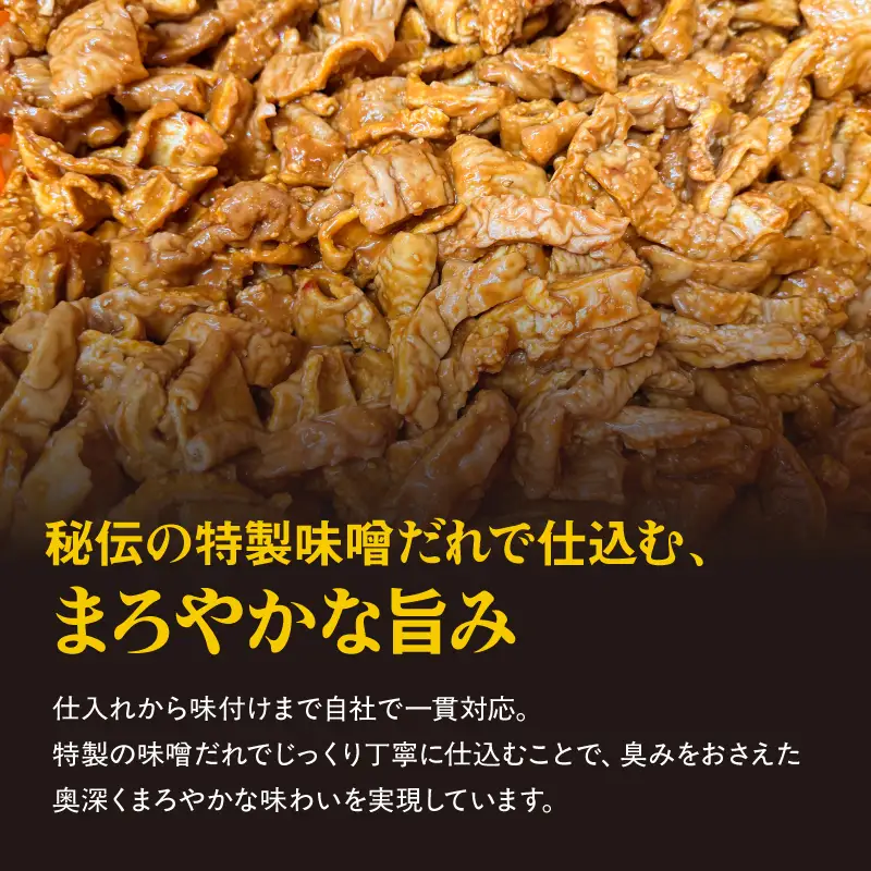 創業53年の老舗が仕込む やさしい味噌だれ豚ホルモン（200g×3袋/冷凍） KN175-001 肉 豚肉