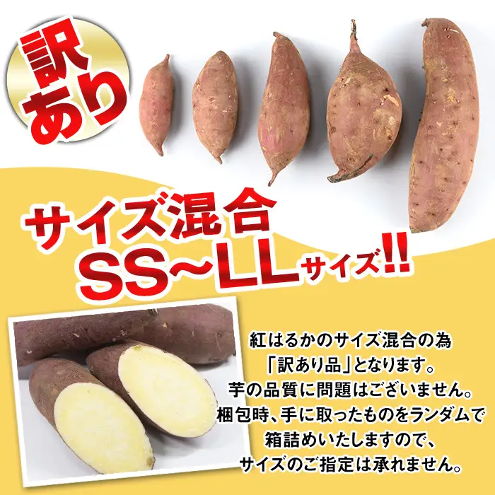 isa877 《訳あり》熟成紅はるか(約10kg・SS～LLサイズ混合) 訳あり さつまいも 紅はるか 鹿児島 生芋 完熟 長期熟成 土付き べにはるか サツマイモ 焼き芋に 【いさ工房】