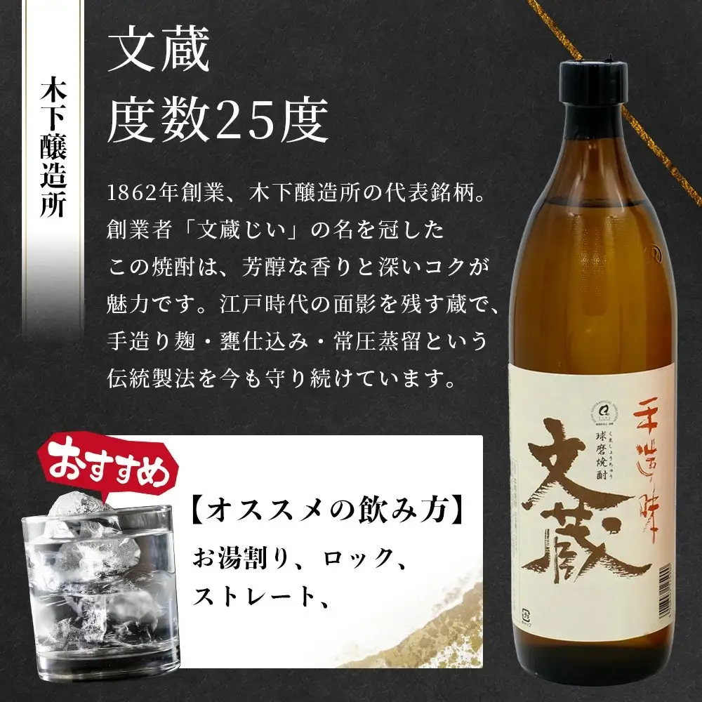 多良木の米焼酎のみくらべ 900ml×2本～球磨の泉・文蔵 015-0701