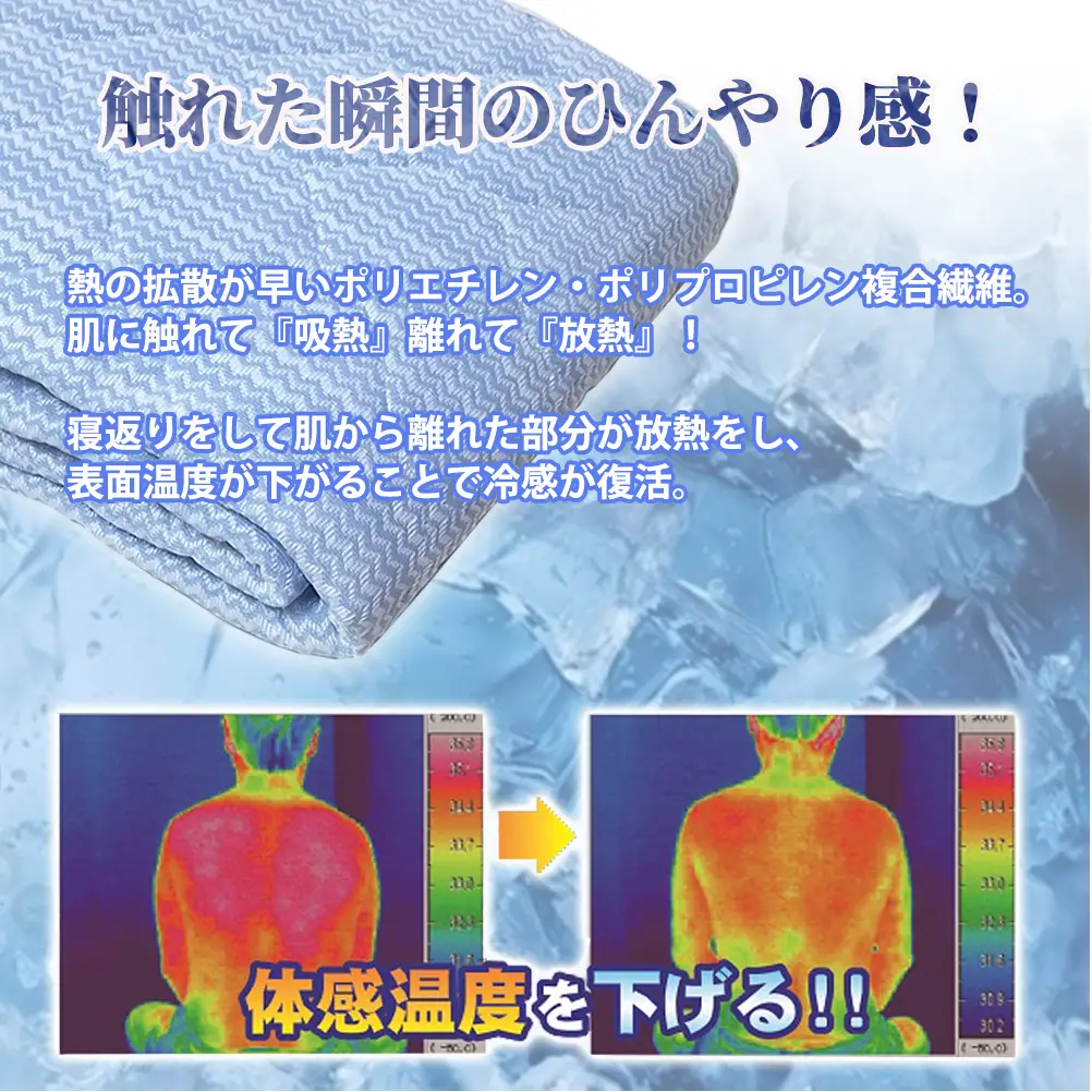 【冷感寝具セット】ひんやり！敷パッド（シングル）と枕パッドM（43×63） CO-SET-M | 冷感