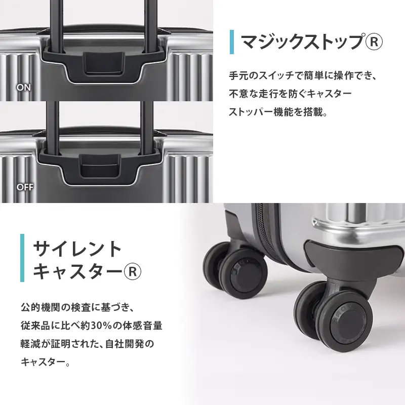 スーツケースプロテカINRYUガンメタリックスーツケース【56L】