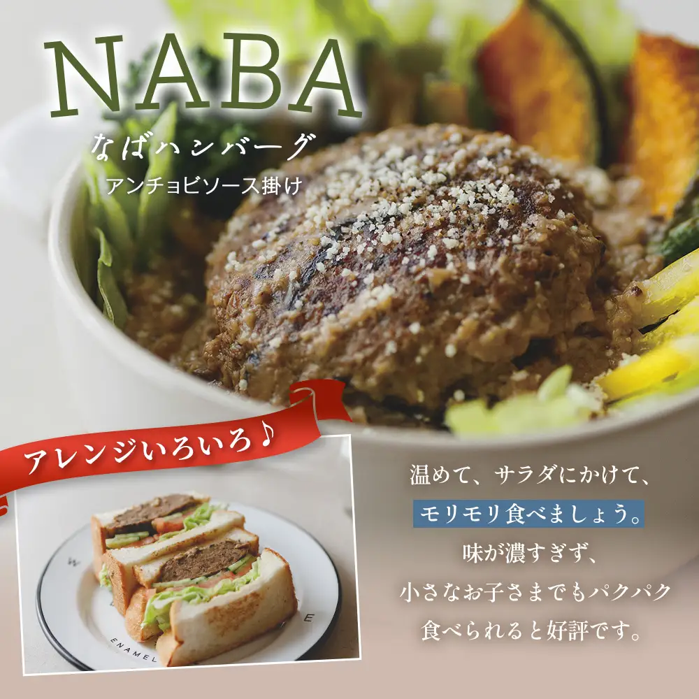 NABAカレー バターチキンカレー＆ハンバーグアンチョビソース掛け セット 2種各2食 計4食 常温｜レトルトカレー カレーライス なば しいたけ 椎茸 ハンバーグ アンチョビ レトルト 簡単調理 常備 備蓄 おかず アレンジ 家庭用もろっこはうす 宮崎県 諸塚村 MO-37