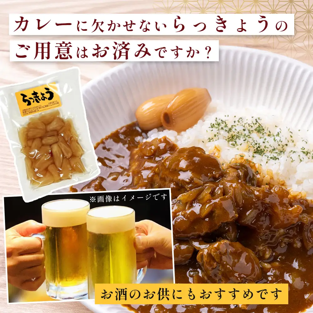 箸がとまらんおいしさ！ らっきょう漬け 150g×4P 常温｜らっきょう 漬物 お漬物 酢漬け おつまみ もろっこはうす 宮崎県 諸塚村 MO-43