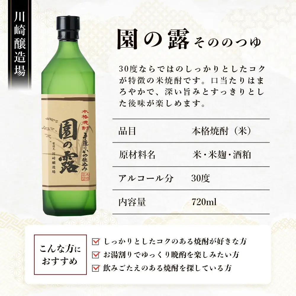 諸塚村産 地焼酎 4本セット｜園の露 藤の露 酒 お酒 焼酎 米焼酎 麦焼酎 麹 老舗酒屋 少量生産 木だる蒸留 アルコール もろっこはうす 宮崎県 諸塚村 MO-61