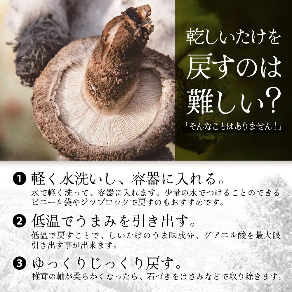【世界初CoC認証取得！】宮崎県諸塚村産 乾しいたけ どんこ 90g 化粧箱入 常温｜干ししいたけ 椎茸 冬菇 肉厚 お煮しめ お鍋 網焼き 原木栽培 CoC認証 高級 もろっこはうすMO-14