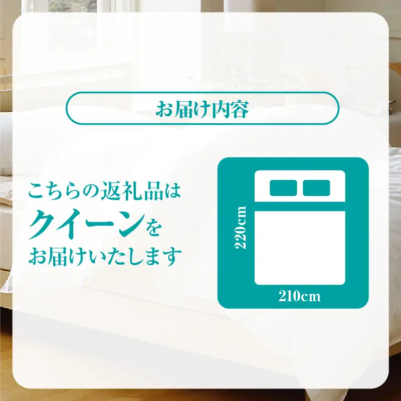 【クイーン】羽毛肌掛けふとんプレミアム（220cm×210cm）