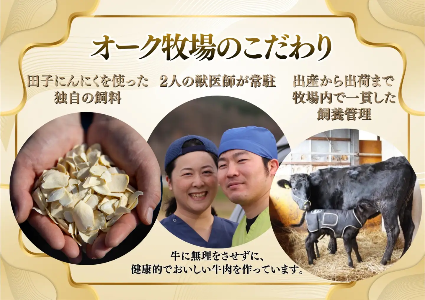 オーク牧場のたっこみゆき牛【ご褒美セット】すき焼き1kg焼肉1kgステーキ4枚モモブロック500g