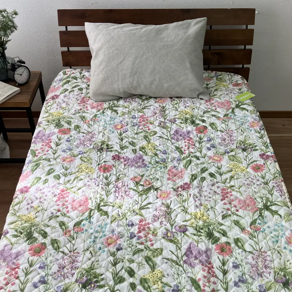 【訳あり 数量限定】フレンチリネン 敷パッド 1枚 【セミダブル】120×205cm ブルー ピンク SH-3532PSW