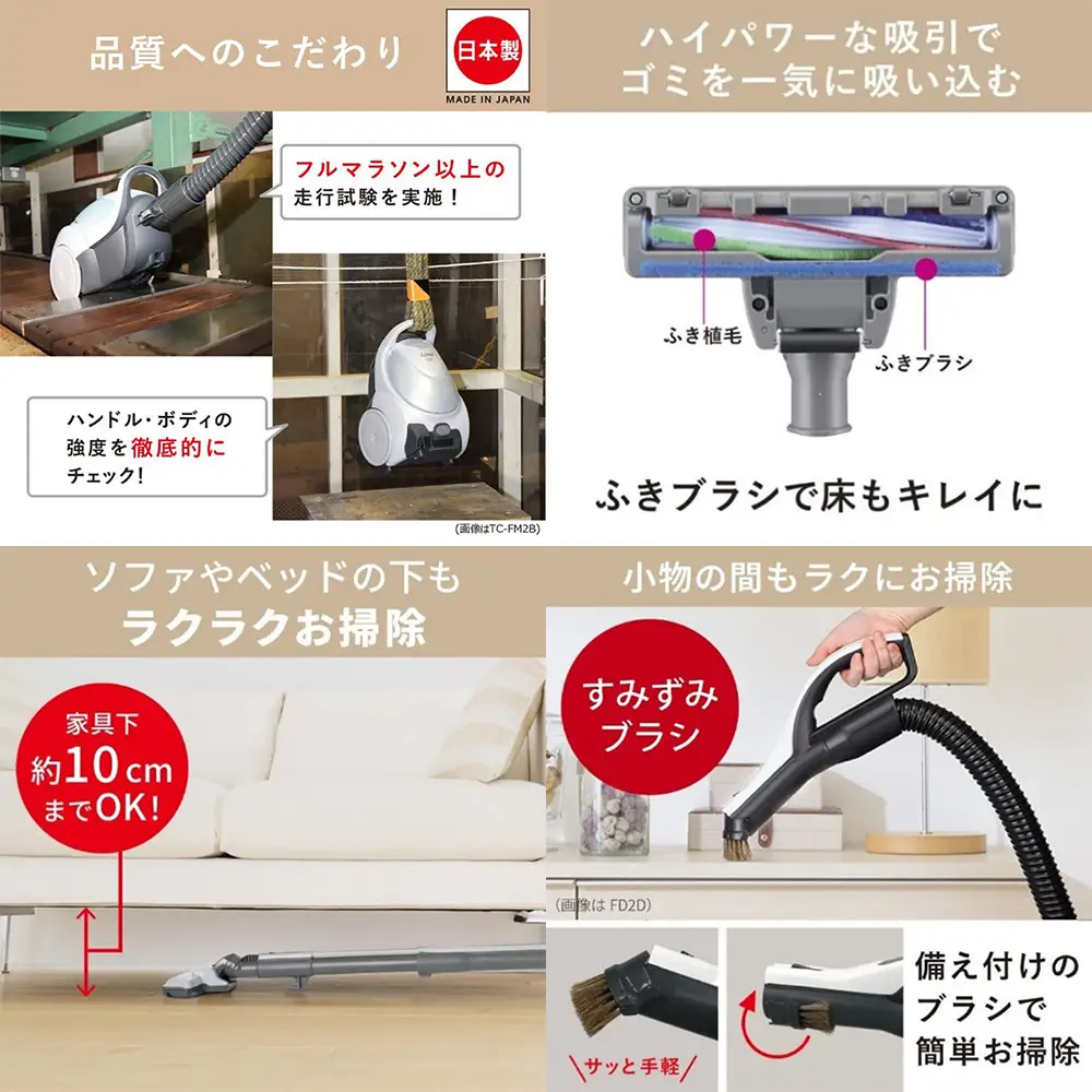 三菱掃除機 紙パック式 Be-K（ビケイ）＜カラー：シャイニーホワイト＞　【11218-1013】