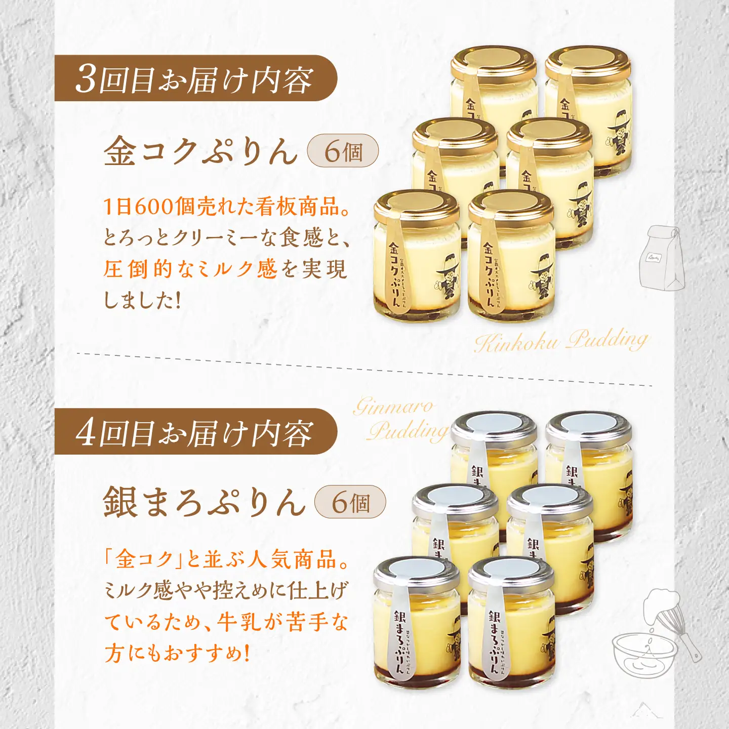 【5回定期便】プリン好きにプリン定期便 広川町 / イートウェル株式会社[AFAK317]