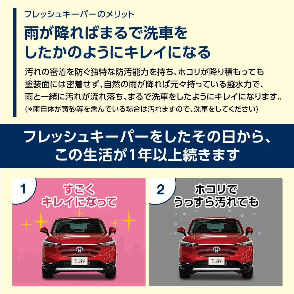 【大府店限定】手洗い洗車とカーコーティングの専門店KeePer LABOの「フレッシュキーパー」コーティング券（Mサイズ・Lサイズ）