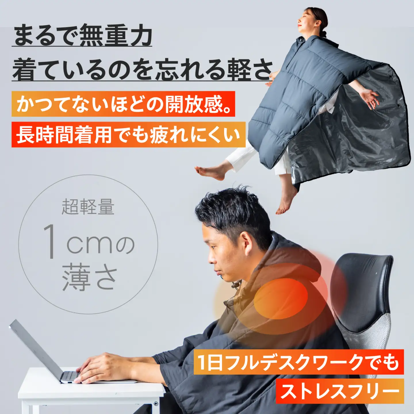 eco-fine PROTECT  ウルトラWヒートエア ブラック [D-152003_01] / アウター アウトドア