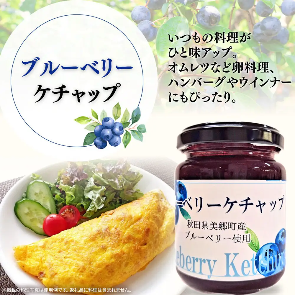 湧水の郷ブルーベリーセット 5点 （バルサミコ酢、ドレッシング、ジャム、ケチャップ、ブルーベリー塩）