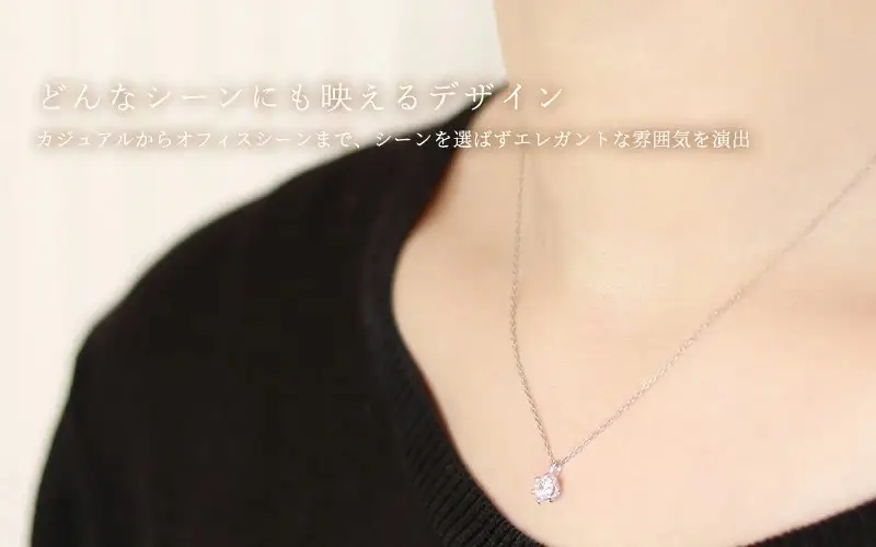 Pt900　0.28ct　1粒ダイヤモンド ペンダント-P0219