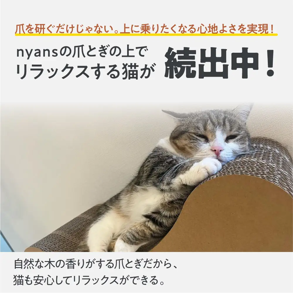 とぎカスがでない nyansの爪とぎ ニャンズ スタンダード型 Mサイズ 手作り 1年長持ち | 猫 猫用品 ペット ペット用品 ねこ ネコ 爪研ぎ nyans 高耐久 爪研ぎソファ 純日本製  雑貨 人気 おすすめ