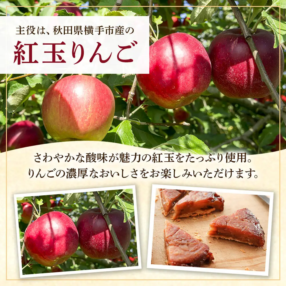 紅玉りんごのタルトタタン 18cmホール 約500g 紅玉りんご約4個半使用