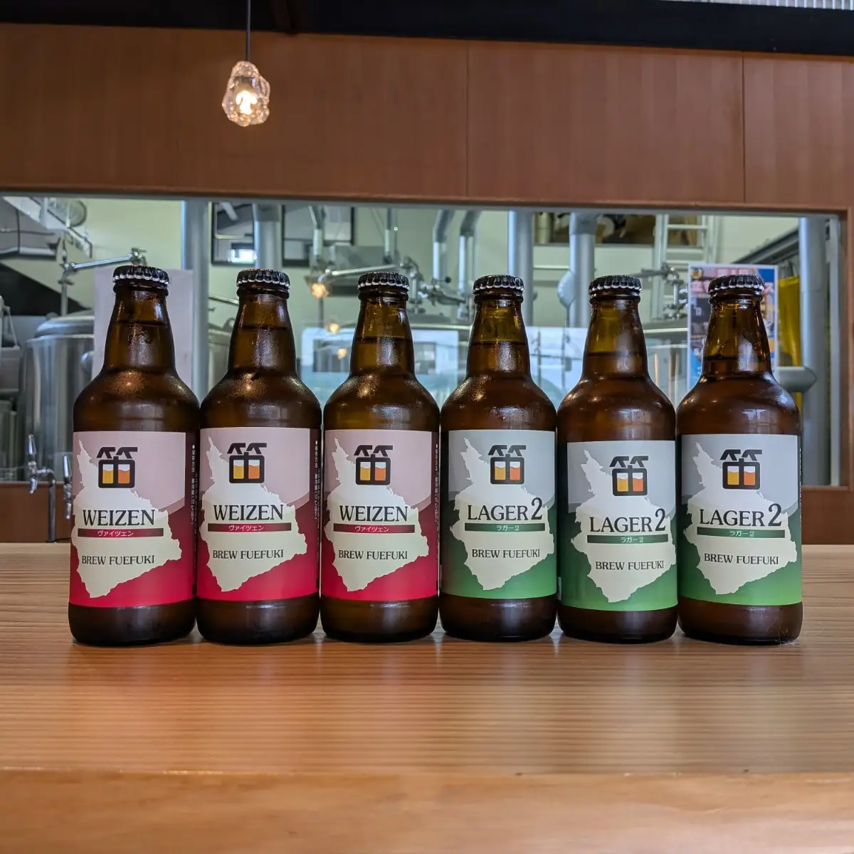 石和温泉郷で作られたクラフトビール３３０ml瓶６本セット（２種×３本）「ラガー2」「ヴァイツェン」 261-001-a