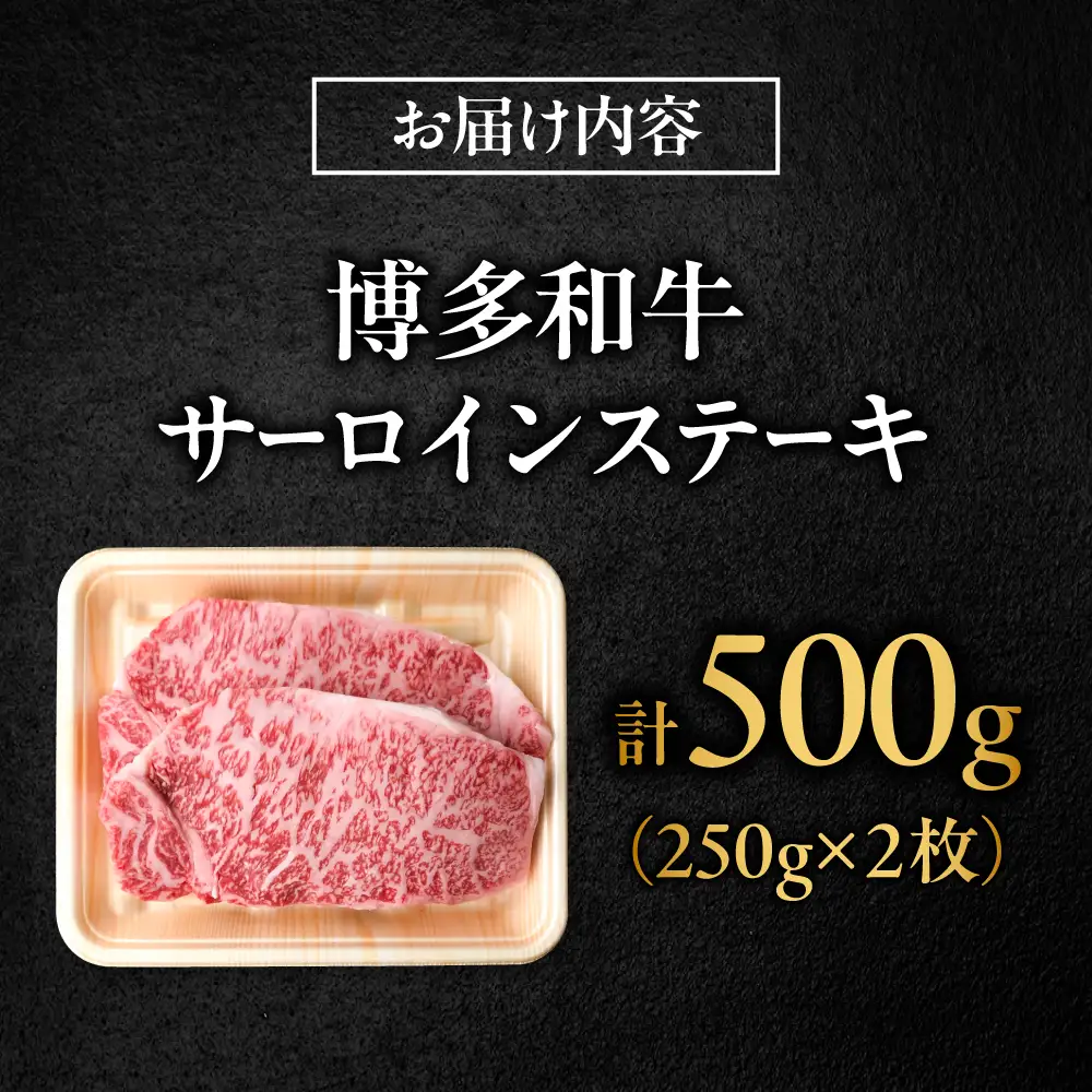 博多和牛 牛肉 サーロイン ステーキ 250g×2枚 （計500g）[BGBY027] さーろいんステーキ