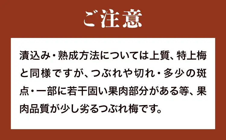 梅干し無添加つぶれ減塩梅干 塩分3% 1kg 500g×2パック