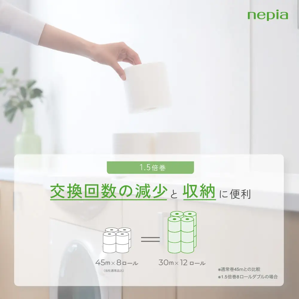 ネピアティシュ180組 5箱 3パック/ネピアトイレットロール1.5倍巻8ロール シングル 2パック