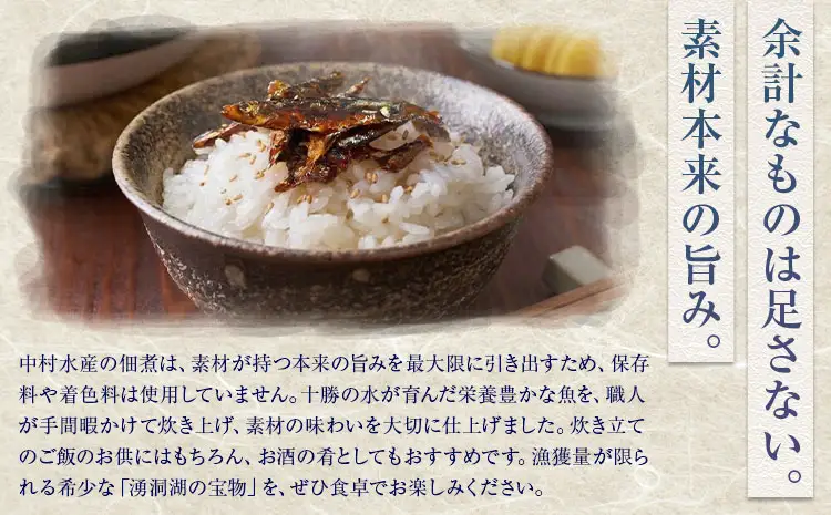 わかさぎの佃煮 600g 中村水産《30日以内に出荷予定(土日祝除く)》北海道 豊頃町産 大津 漁師手作り 特産 数量限定 小分け 惣菜 おかず つくだ煮 ご飯のお供 お茶請け おつまみ 酒の肴 おせち 魚介 海鮮 ギフト 贈り物 贈答用 送料無料