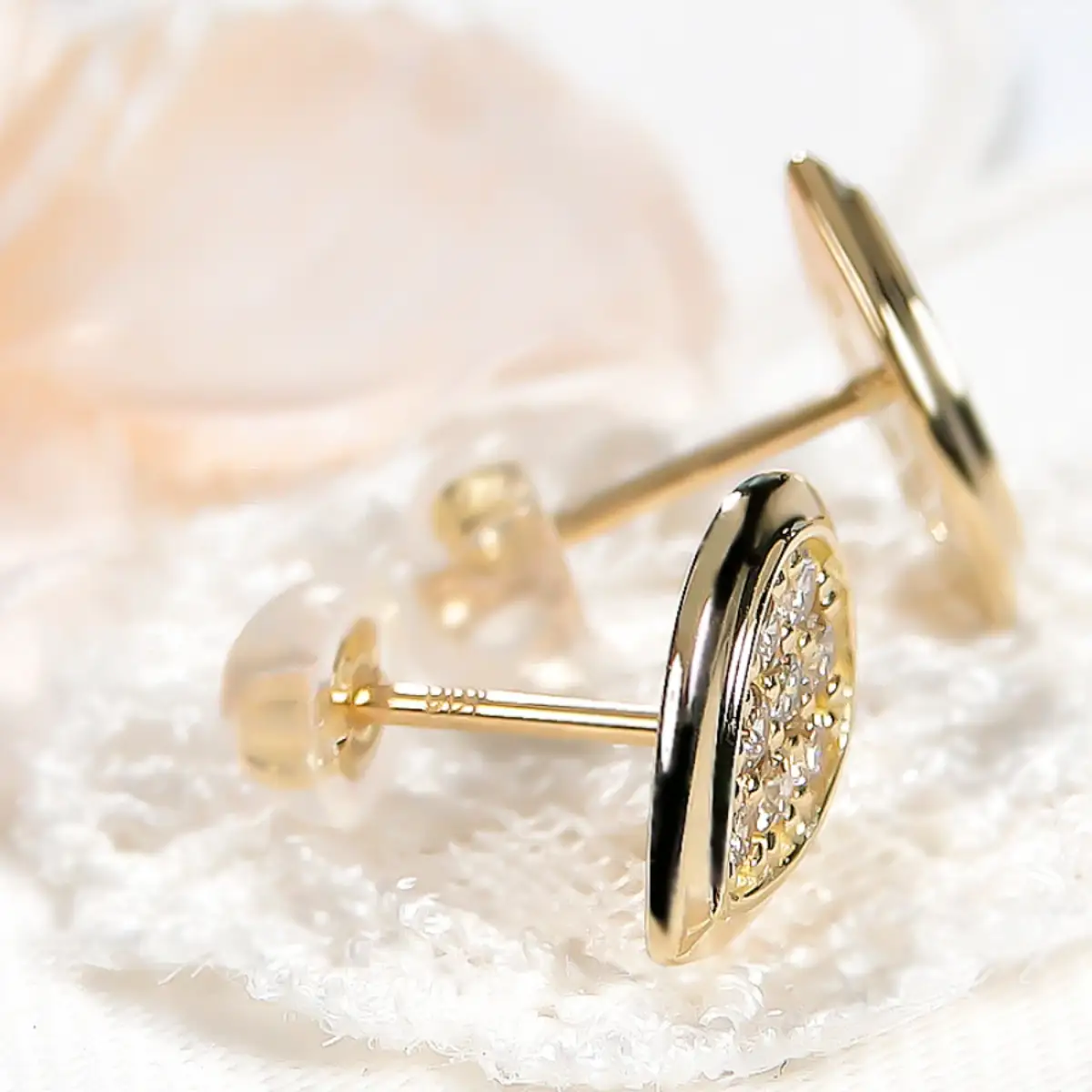 K18YG【0.32ct】ティアドロップ パヴェ ダイヤモンド ピアス CSP00071 SWAV087-b