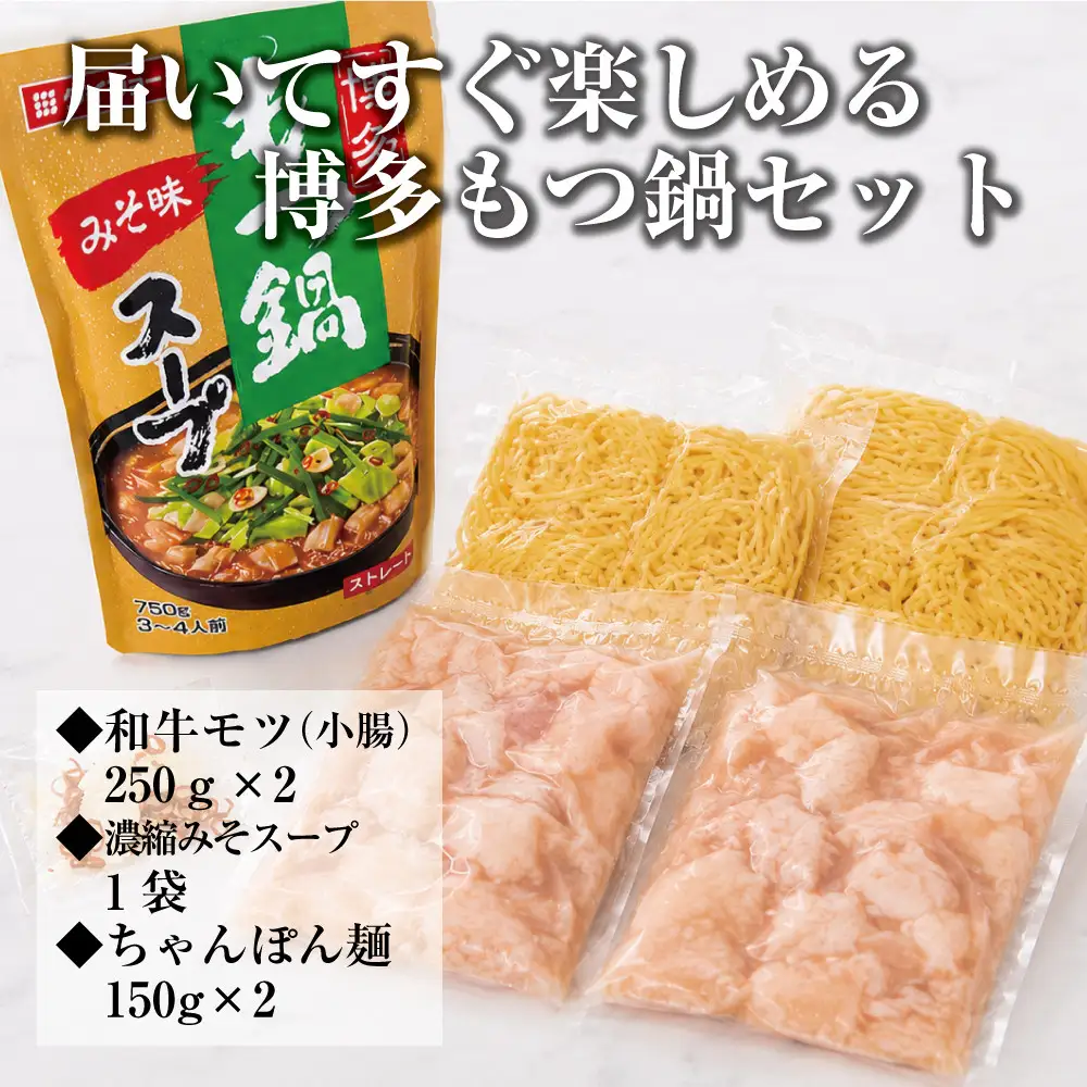 博多もつ鍋　小腸セット・みそ味（3~4人前）