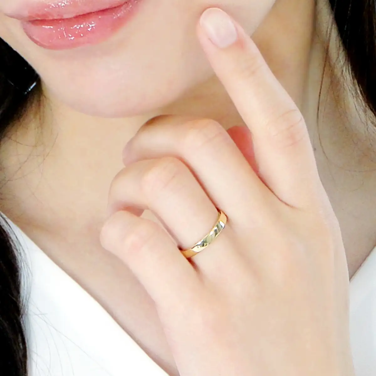 K18YG 地金 平打ちリング EmR0099-18Y SWCJ010