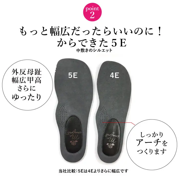 幅広5Eコンビコンフォートシューズ＜u39＞【ブラック】_OS284-0015-01