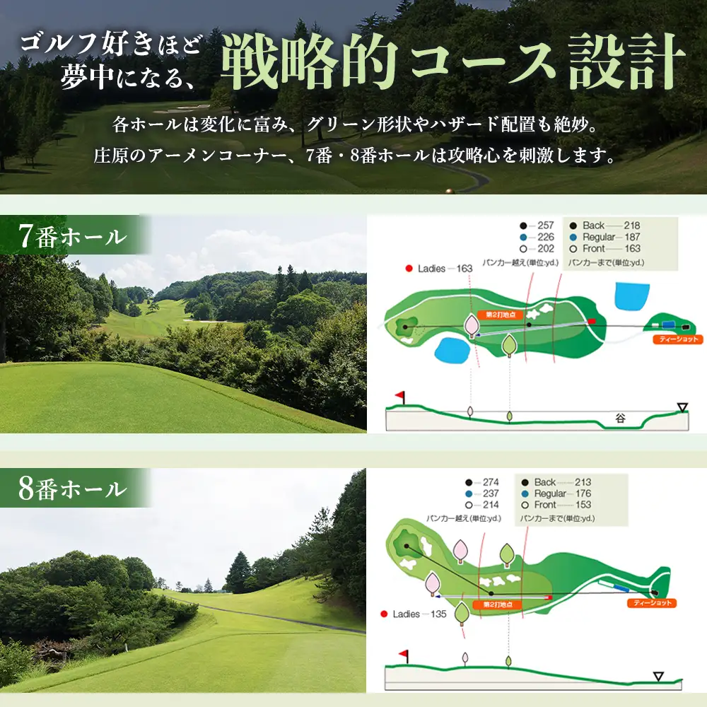 庄原カントリークラブ プレー利用券 （9000円分） ゴルフ 【雄大な自然を巧みに生かした本格派のチャンピオンコース】