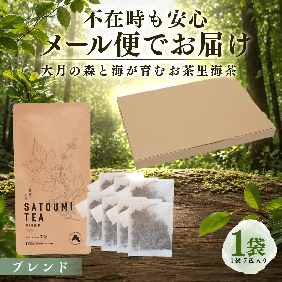 広葉樹のお茶 里海茶 ブレンド 1袋 7パック入り カフェインフリー 自然栽培 野草茶 高知県 大月町