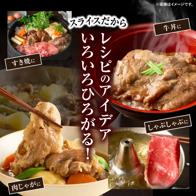 鹿児島県産黒毛和牛赤身（ウデorモモ）スライス 1kg（500g×2P） KN176-001-02 牛 肉