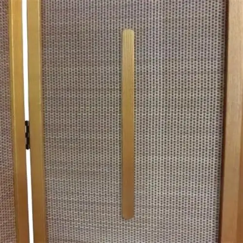 土肥家具工芸の衝立　竹簾折畳み150タイプ　ライトブラウンxいぶし竹5　折りたたみ式のパーテーション【1707587】
