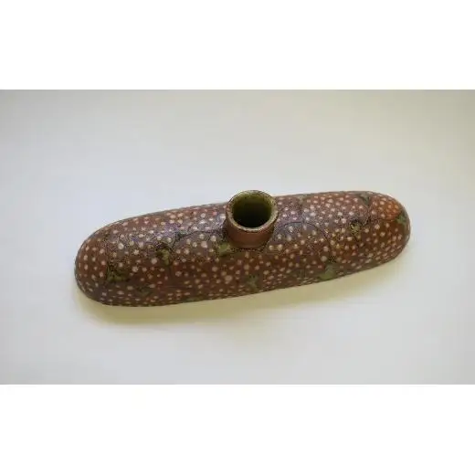 釉彩花入れ 一輪挿し 花瓶 陶芸品《受注制作》花入れ 花びん 花器 オブジェ インテリア 置物 おしゃれ 陶芸 手作り 陶器 装飾品 陶芸作家