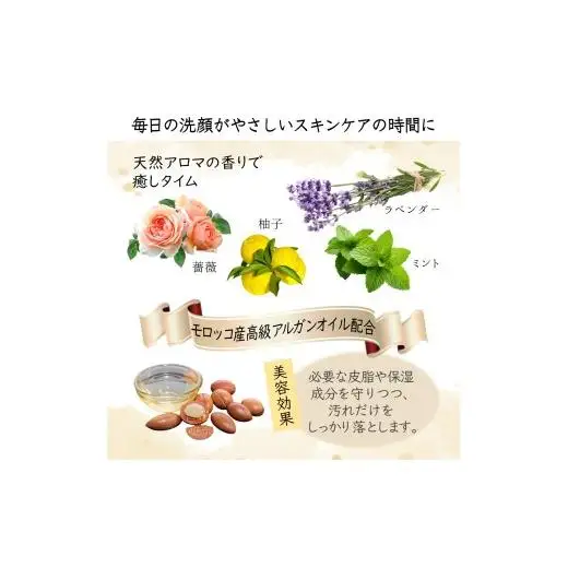 泡の洗顔石けん ミントの香り 200ml 泡洗顔料 敏感肌 アルガンオイル配合 保湿 洗顔石鹸 洗顔フォーム 洗顔せっけん 防腐剤無添加 合成界面活性剤無添加