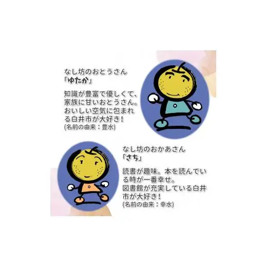 『白井の魅力』ギフトセットB 「なし坊ファミリー」キャラクターグッズ 詰め合わせ トートバッグ ハンドタオル ボールペン シャープペン