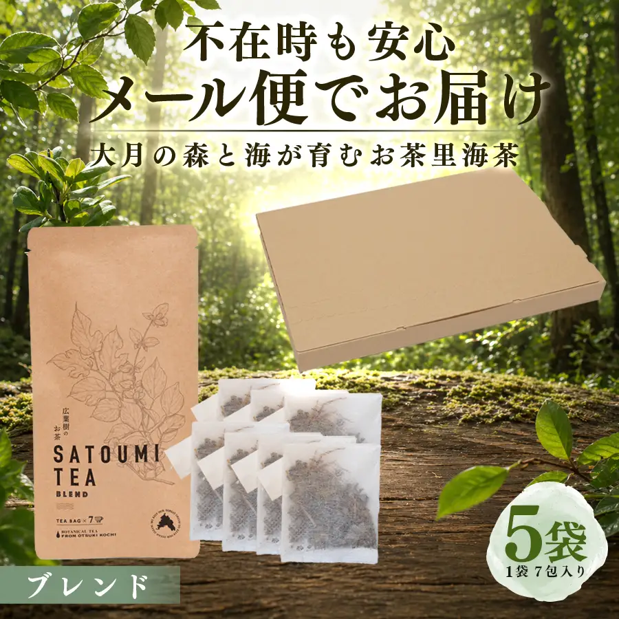 広葉樹のお茶 里海茶 ブレンド 5袋 35パック入り カフェインフリー 野草茶 高知県 大月町