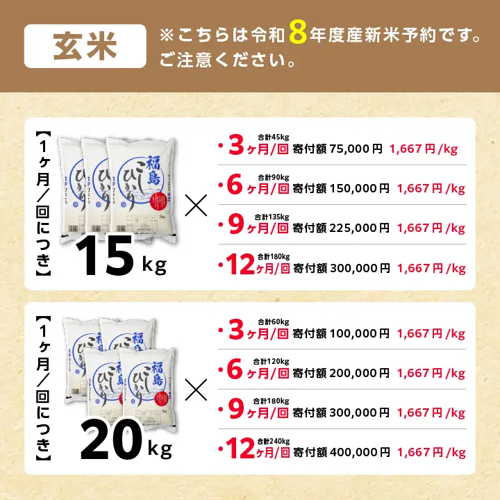 《先行予約》【3ヶ月定期便】玄米 令和8年産 こしひかり 5kg 玄米