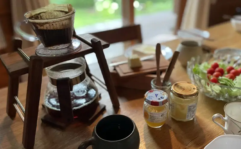 ウォールナット の コーヒー ドリップスタンド