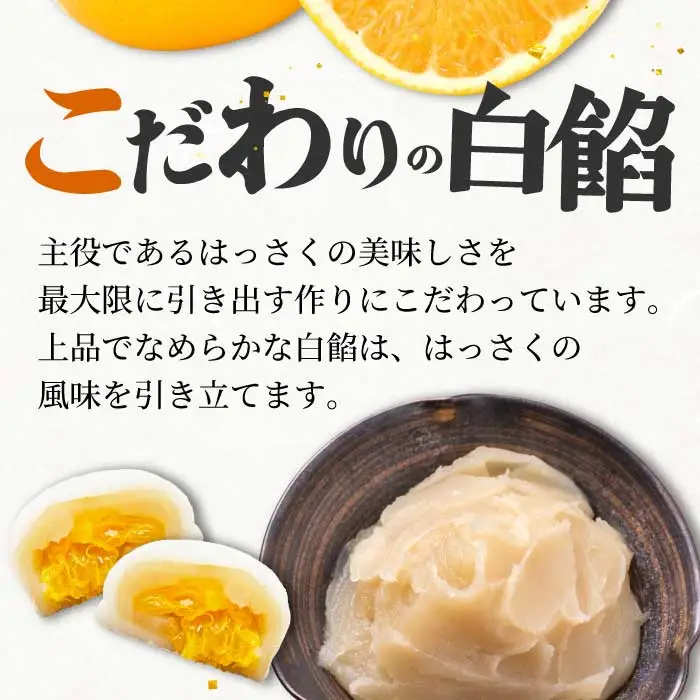 【先行受付】はっさく大福6個入 2026年11月頃～順次発送予定  ゑびす家 八朔 柑橘 求肥 スイーツ 和菓子 フルーツ 手土産 ギフト 021004