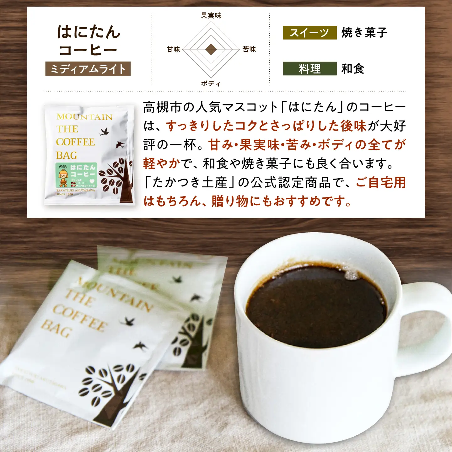 ドリップコーヒー ご当地はにたんギフト 15袋(3種各5袋) コーヒー 珈琲 ドリップ ドリップバック ギフト セット 詰め合わせ 大阪府高槻市/自家焙煎コーヒーマウンテン[AOEL096]