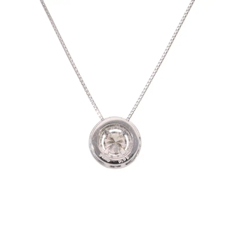 プラチナ900 ネックレス ダイヤモンド 中石 0.25ct up 脇石0.10ct EJ-112