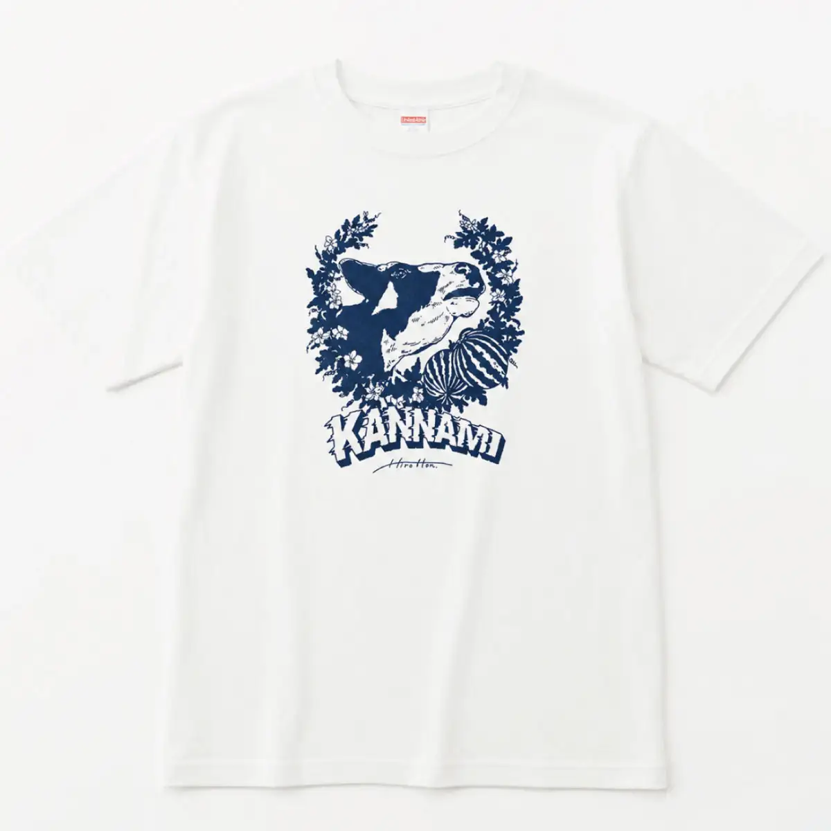 「HIROTTON×函南コラボTシャツ」白・Sサイズ_装飾品・工芸品 洋服 _【KN-024-008】